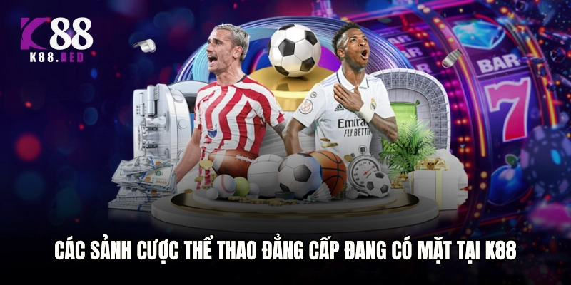 Các sảnh cược Thể thao đẳng cấp đang có mặt tại K88 Các sảnh cược Thể thao đẳng cấp đang có mặt tại K88